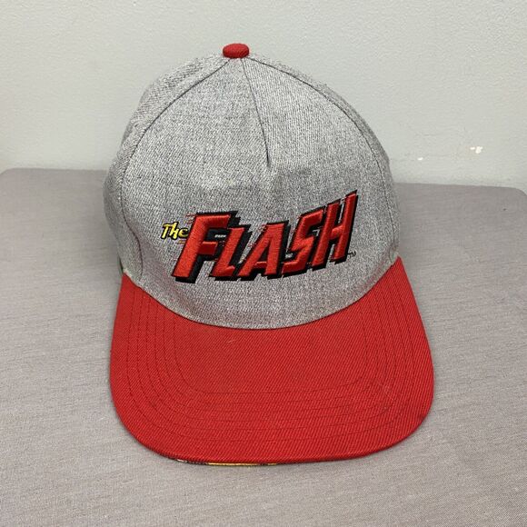 DC Comics Originals THE FLASH Snapback Hat Adjustable Red Gray Superhero - Picture 1 of 8